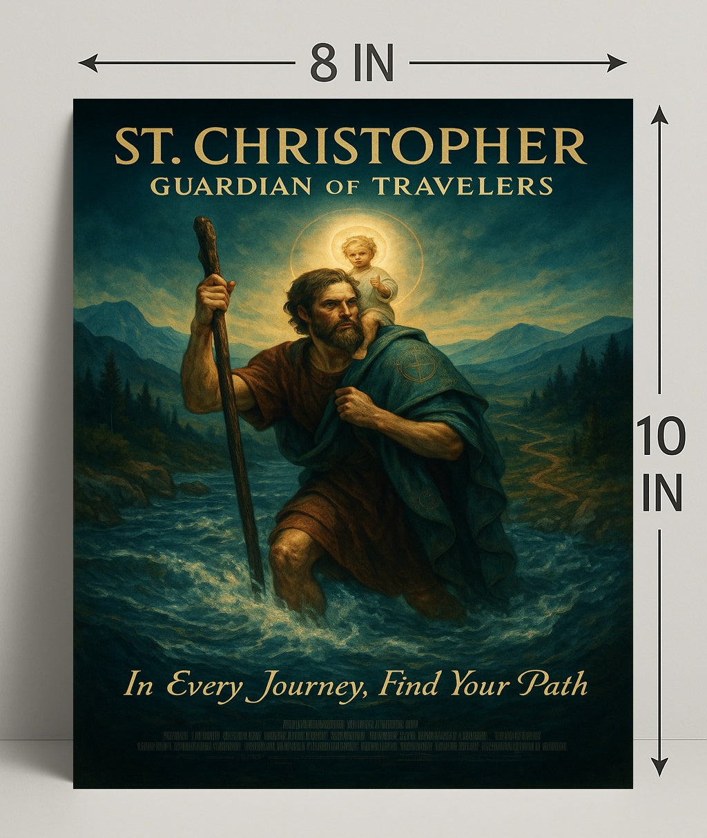 St. Christopher Guardian Of Travelers Poster