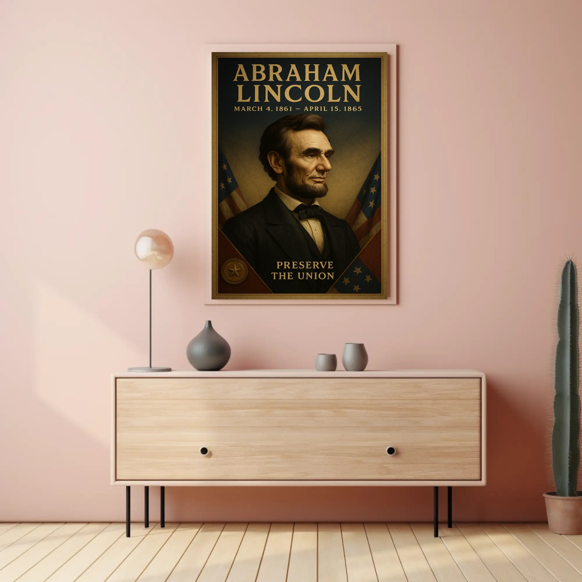 Abraham Lincoln Preserve The Union Vintage Poster PosterGoat