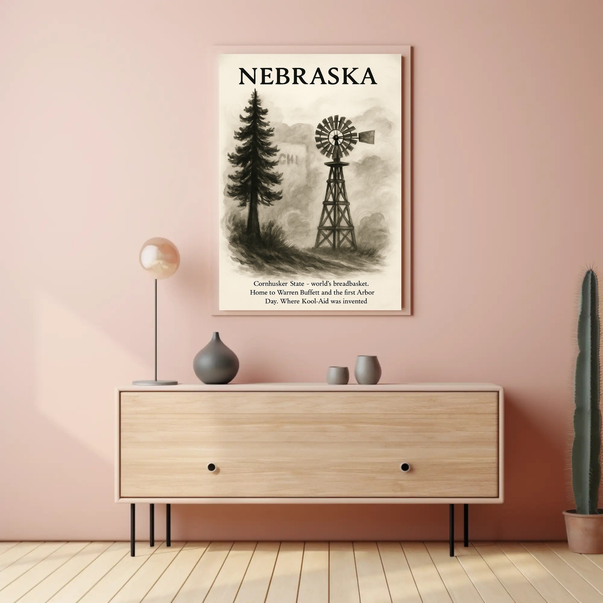 Nebraska The Cornhusker State Poster PosterGoat