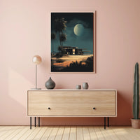 Moonlit Modern Oasis Modern Poster PosterGoat