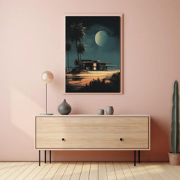 Moonlit Modern Oasis Modern Poster PosterGoat
