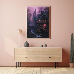Enchanted Twilight Village Poster PosterGoat