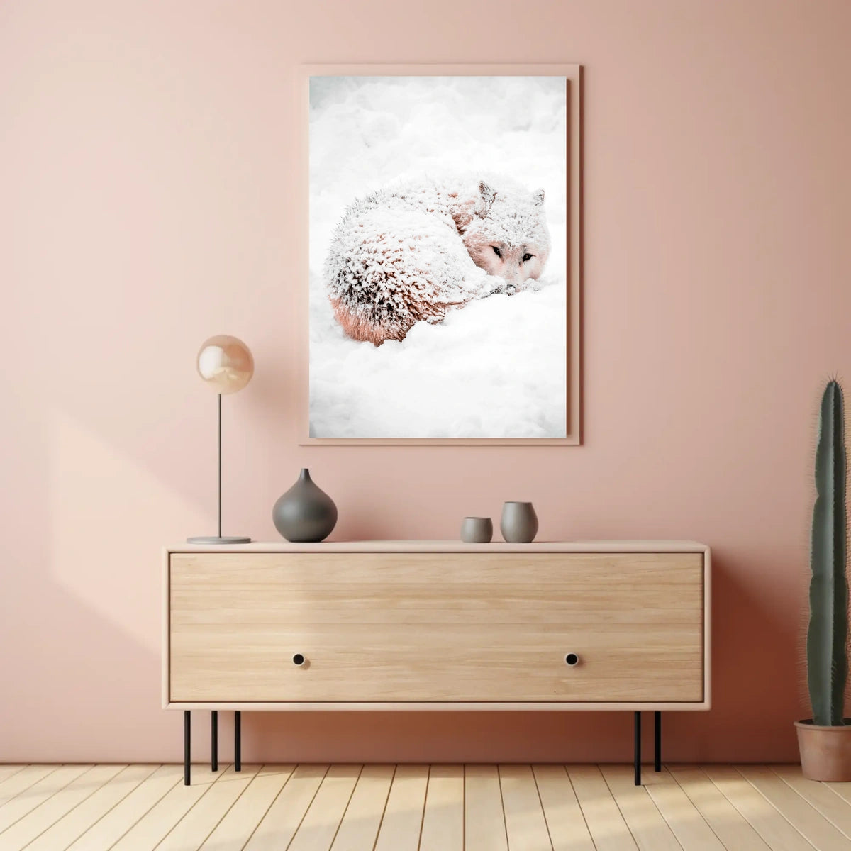Arctic Wolf Serenity in Snowy Wilderness Poster