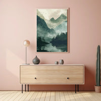 Abstract Minimalist Geometric Shapes Art Poster