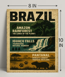 Wonders of Brazil Poster PosterGoat
