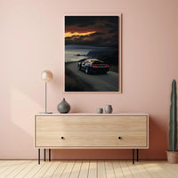 Coastal Drive At Sunset Poster