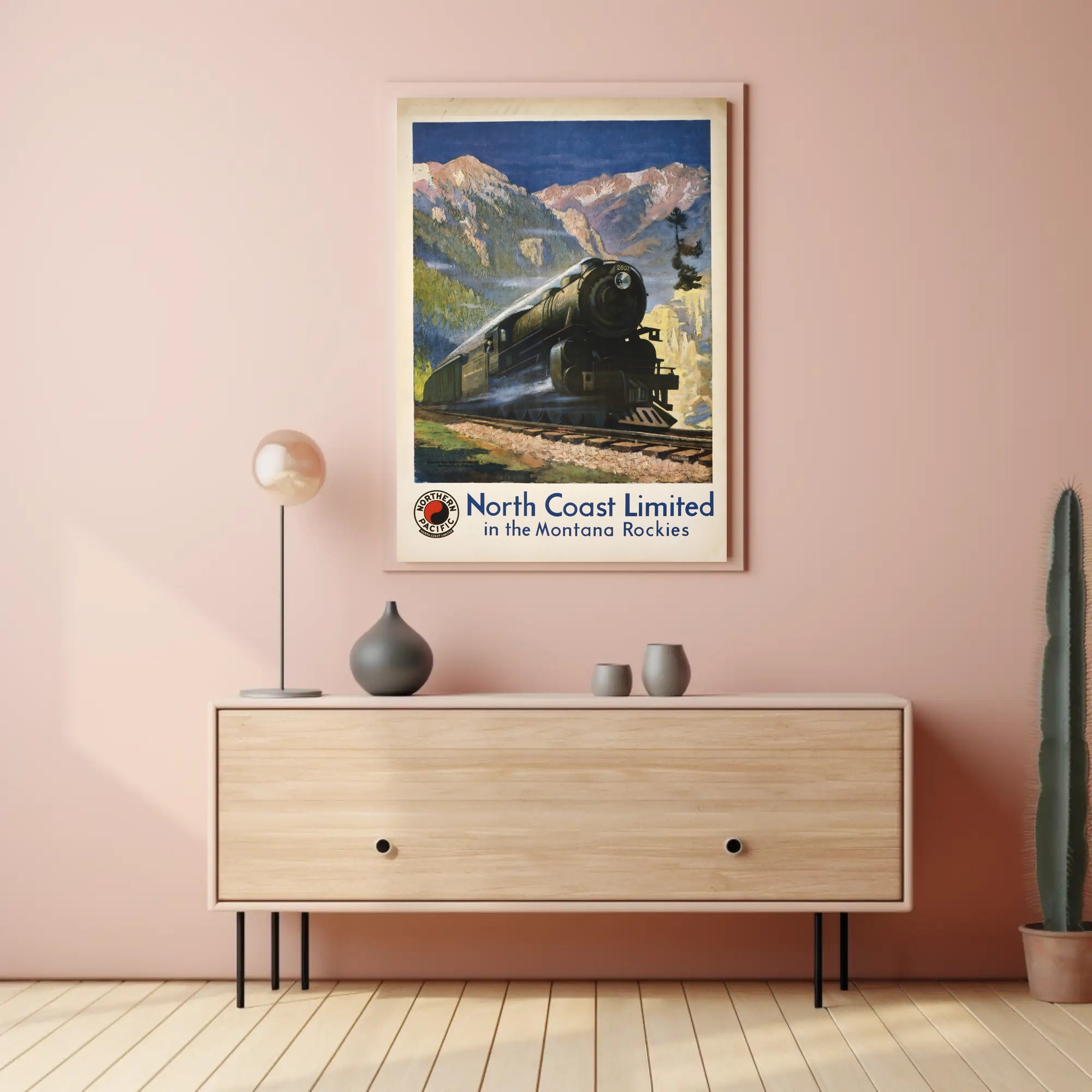 North Coast Limited in the Montana Rockies Poster