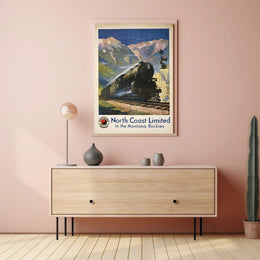 North Coast Limited in the Montana Rockies Poster