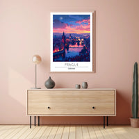 Romantic Twilight Prague View Urban or Cityscape Poster
