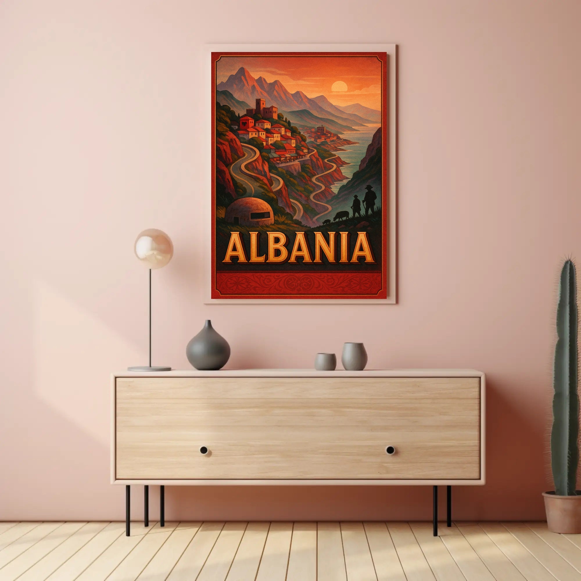 Albania Travel Poster Vintage Wall Art