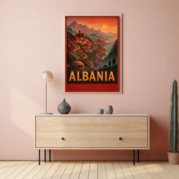 Albania Travel Poster Vintage Wall Art