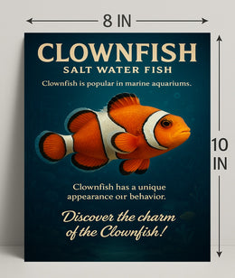 Clownfish Charm Wall Art Print PosterGoat