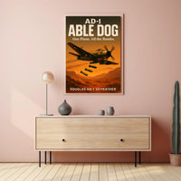 Douglas AD-1 Skyraider Able Dog Poster PosterGoat