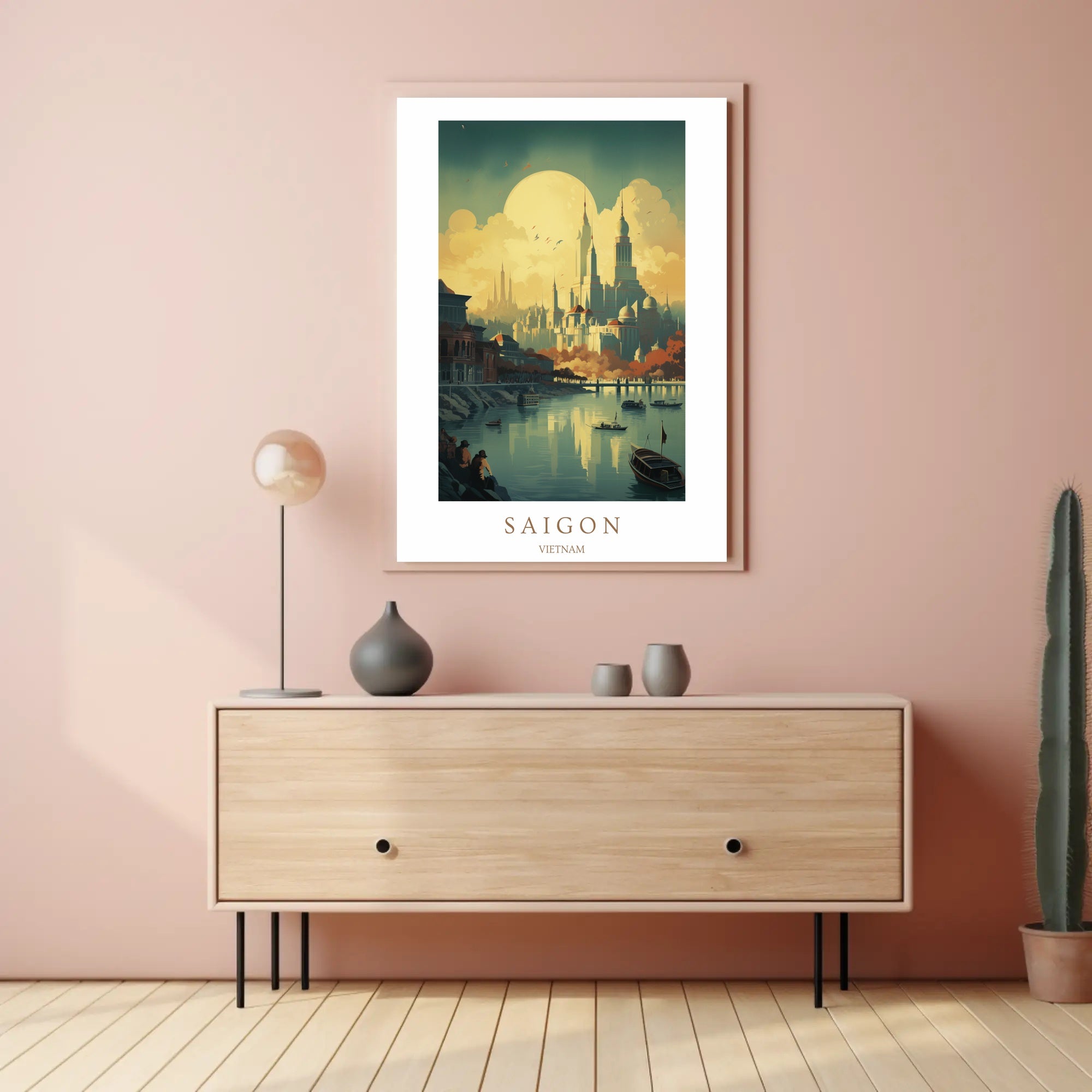 Saigon Skyline Poster PosterGoat
