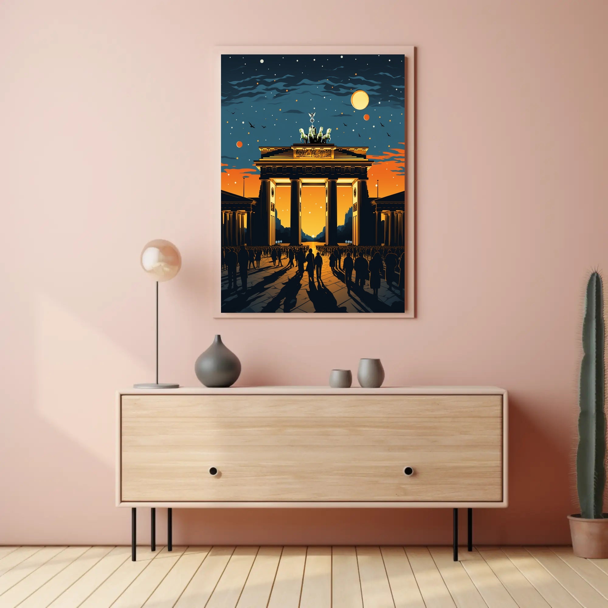 Sunset At The Brandenburg Gate Poster