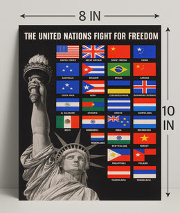 The United Nations Fight for Freedom Poster PosterGoat