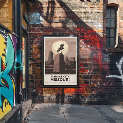 Kansas City Missouri Vintage Poster