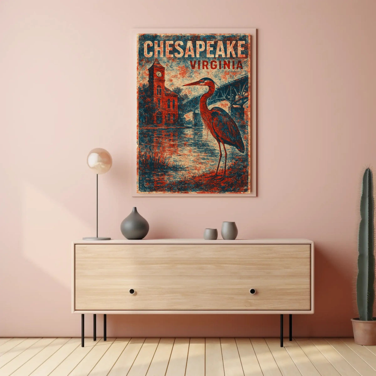 Chesapeake Virginia Scenic Heritage Coastal Wanderlust Souvenir Vintage Decor Poster
