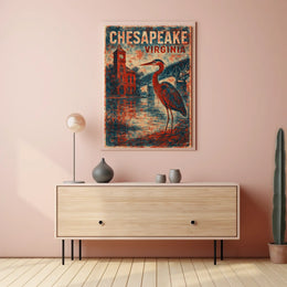 Chesapeake Virginia Scenic Heritage Coastal Wanderlust Souvenir Vintage Decor Poster
