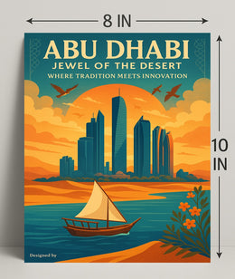 Abu Dhabi Jewel of the Desert Urban Cityscape Poster