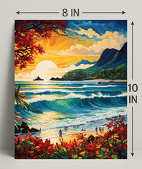 Tropical Sunset Serenity Poster