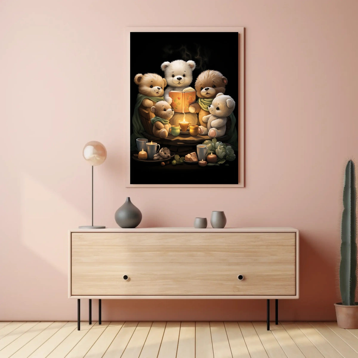 Cozy Teddy Bears Storytime Candlelit Poster