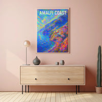 Amalfi Coast Vibrant Impression Poster For Home Decor