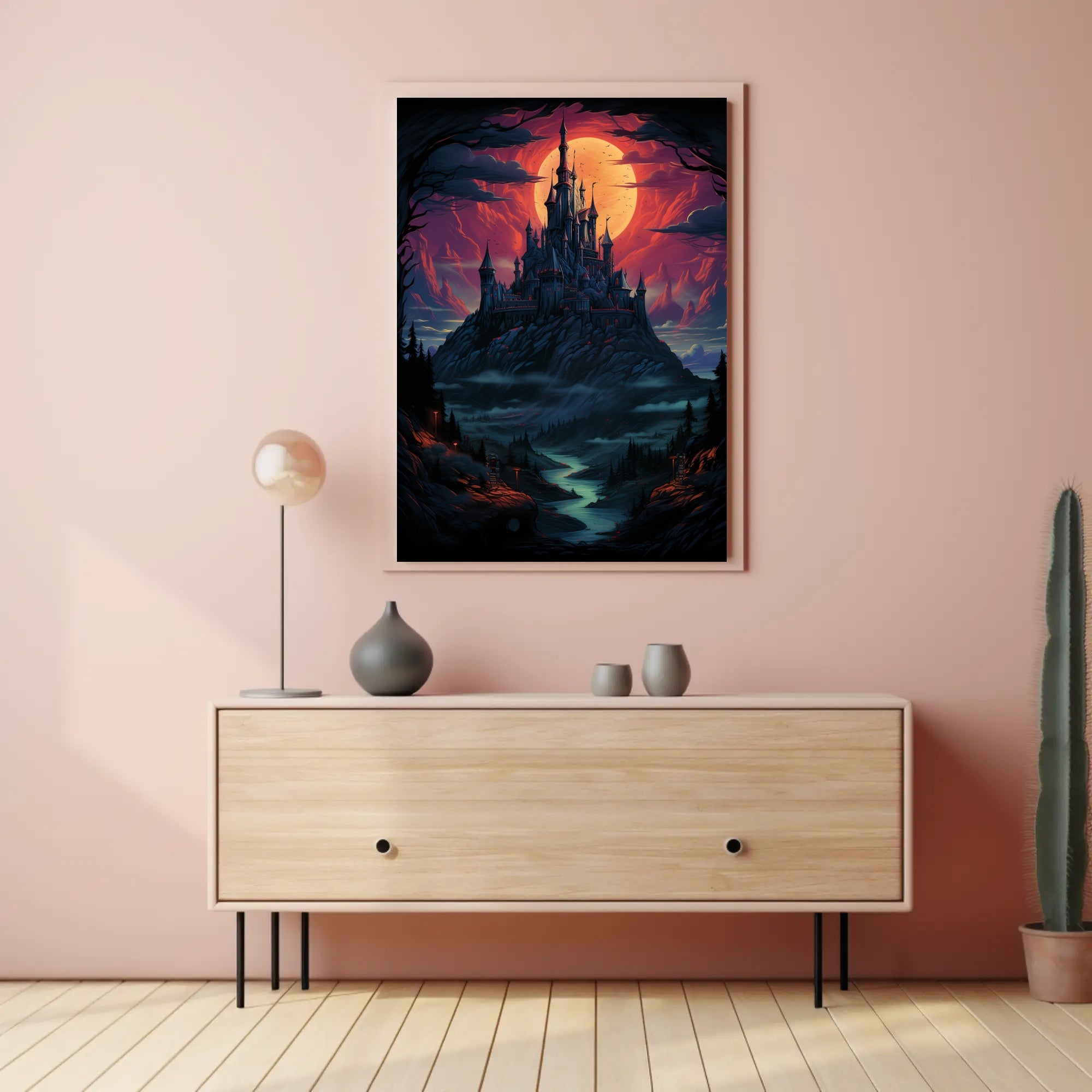 Enchanted Castle At Dusk Poster