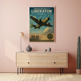 Consolidated F-7 Liberator Vintage Aviation Poster