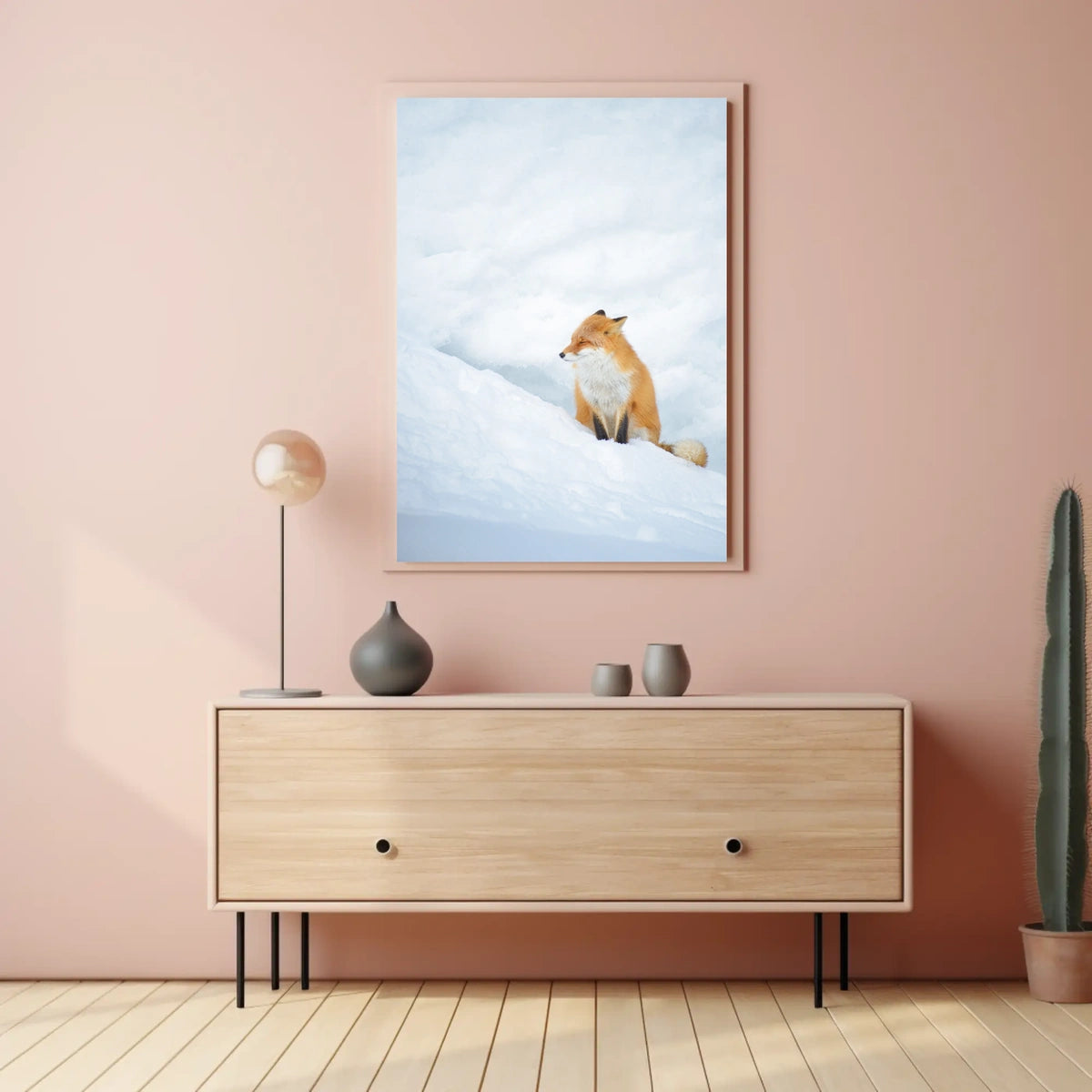 Tranquil Fox in Snow Poster