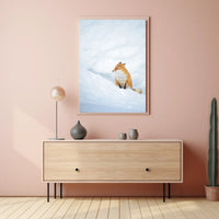 Tranquil Fox in Snow Poster