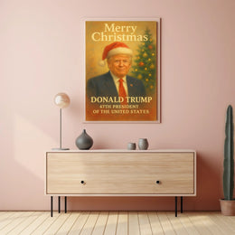 Donald Trump Merry Christmas Presidential Political Poster