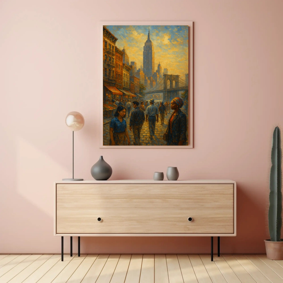 NYC Skyline Poster City Of Dreams Sunset Glow For City Folk