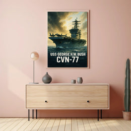 USS George H.W. Bush CVN-77 Poster PosterGoat