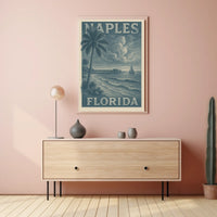 Naples Florida Poster Wall Art Beach Vibes Seaside Decor