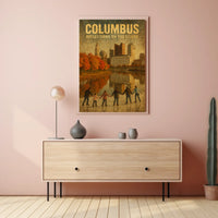 Columbus Reflections On The Scioto Poster