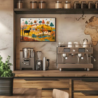 Idyllic Autumn Countryside Scene with Deer Poster