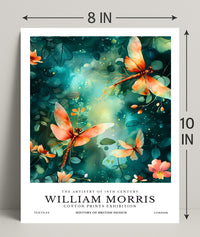 William Morris Inspired Art Nouveau Floral Artistic Poster