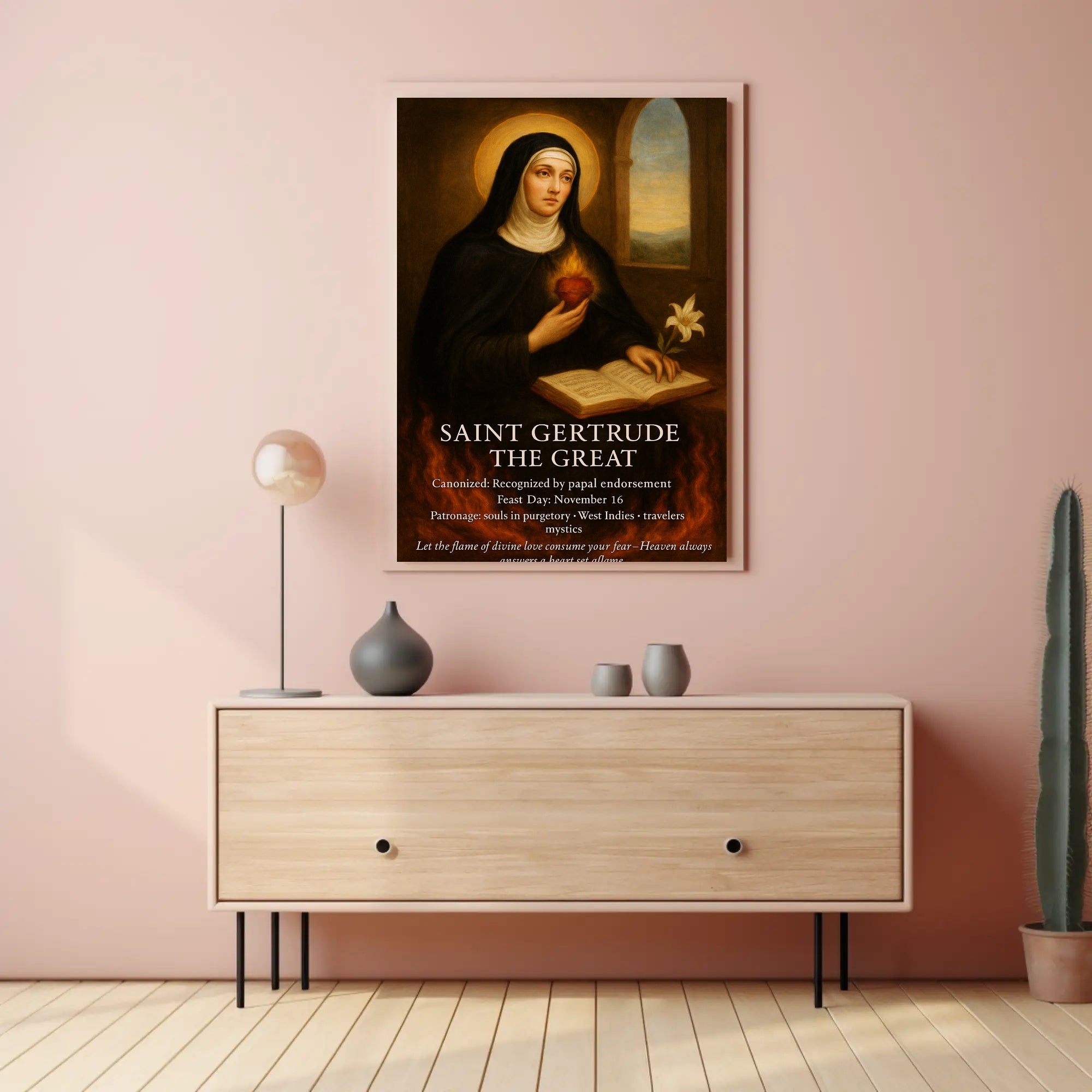 Saint Gertrude the Great Poster PosterGoat