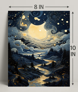 Celestial Nightscape Poster PosterGoat