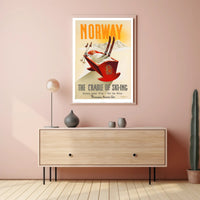 Norway Ski Adventure Vintage Travel Poster PosterGoat