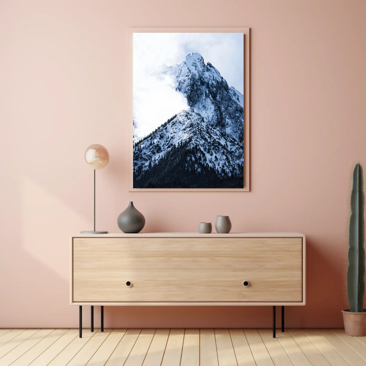 Majestic Snow-Capped Mountain Poster
