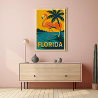 Florida Flamingo Poster