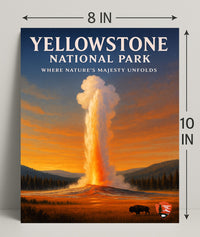 Yellowstone National Park Where Nature's Majesty Unfolds Poster PosterGoat