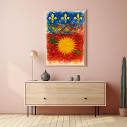 Vibrant Heraldry Wanderlust Decor Poster