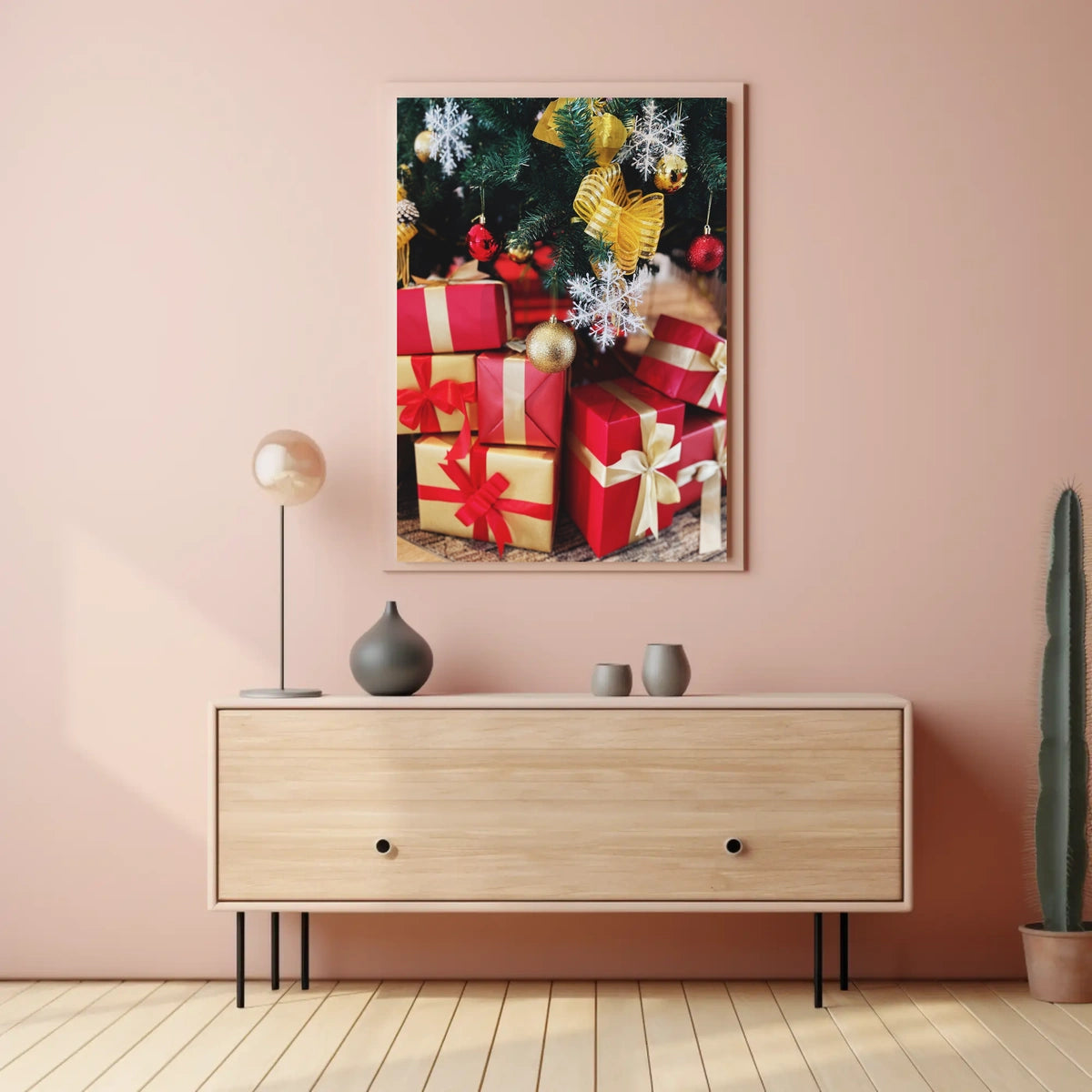 Christmas Joy Under Tree Festive Miscellaneous Poster