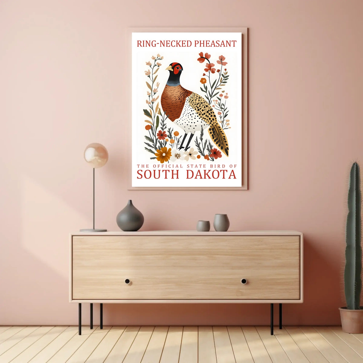 Ring-necked Pheasant State Pride Art Poster