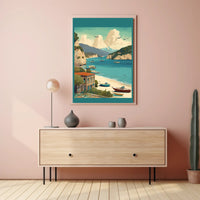 Serene Coastal Retreat Poster
