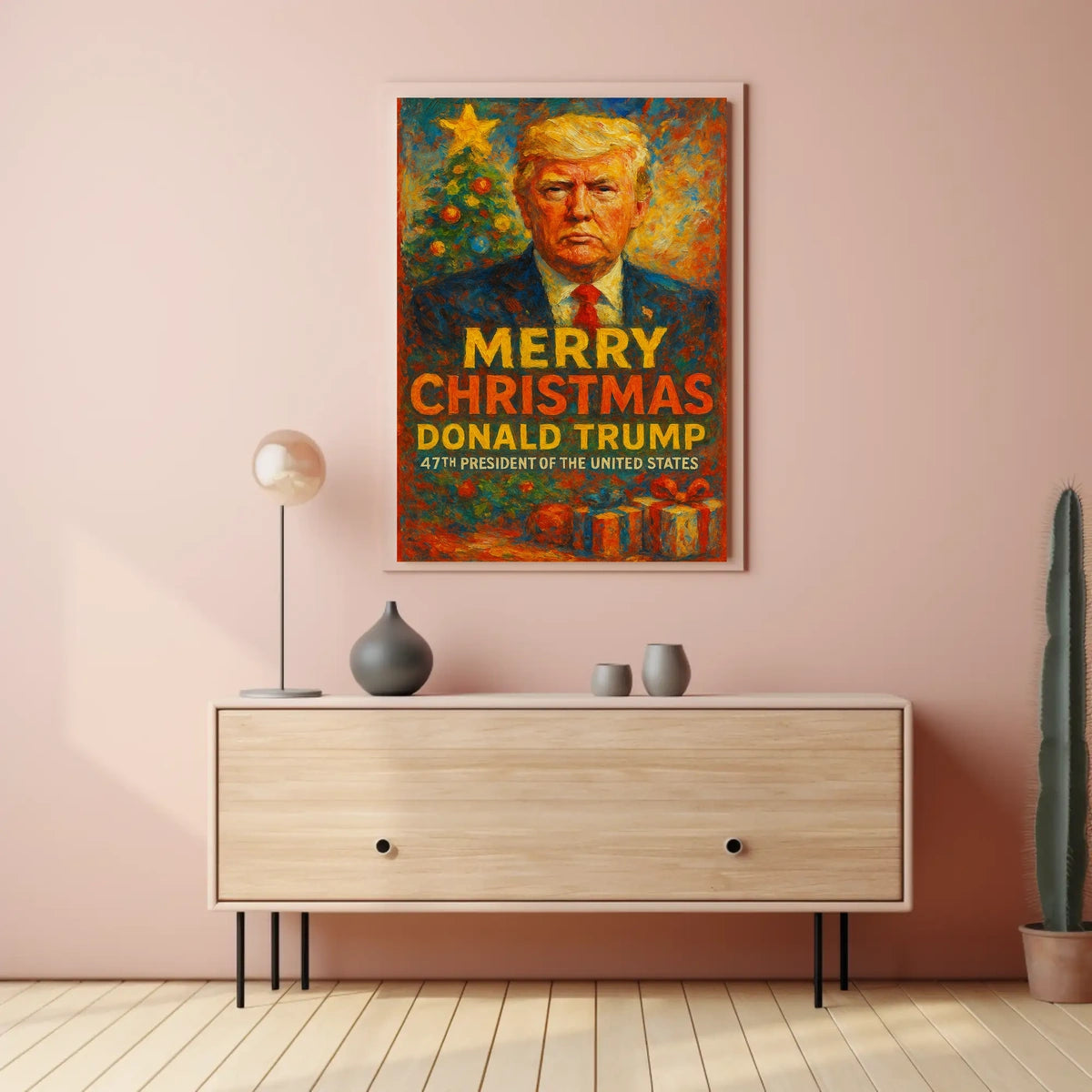 Donald Trump Christmas Theme Political Poster