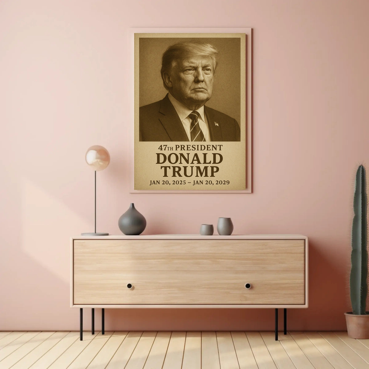 Donald Trump Collector Timeless Visionary Sepia Poster